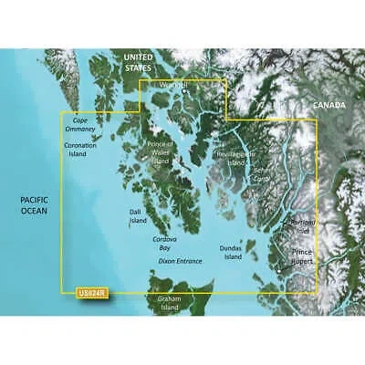 Pre-owned Garmin Bluechart G3 Vision Hd - Vus024r - Wrangell - Dixon Entrance - Microsd/sd