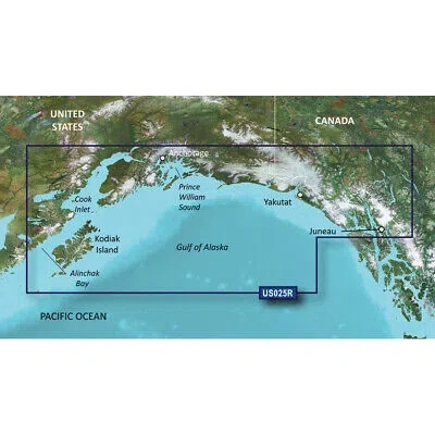 Pre-owned Garmin Bluechart G3 Vision Hd - Vus025r - Anchorage - Juneau - Microsd/sd [010-c
