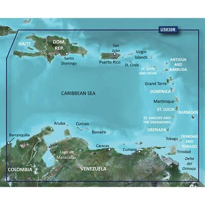 Pre-owned Garmin Bluechart G3 Vision Hd - Vus030r - Southeast Caribbean - Microsd/sd [010-