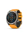 Garmin Fenix 8 51mm, Amoled, Saphire, Bare Graphite Titanium, Spark Orange/graphite Band Watch In Orange