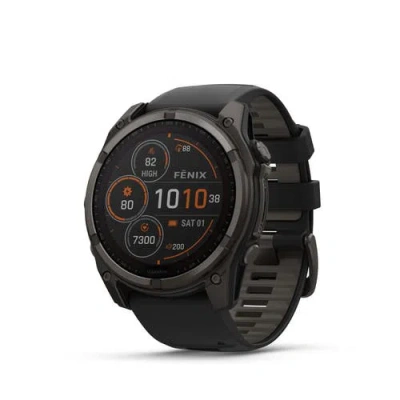 Garmin Fenix 8 51mm, Saphire Solar, Outdoor And Fitness Gps Smartwatch, Carbon Gray Titanium Black,  In Orange