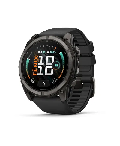 Garmin Fenix 9 Ultimate Outdoor Gps Smartwatch Carbon Gray Dlc Titanium 51mm In Black