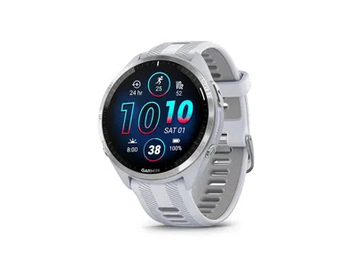 Garmin Forerunner(r) 965 Smartwatch Watches Whitestone And Powder Gray: One Size In Metallic