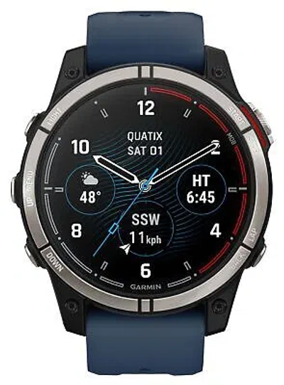 Pre-owned Garmin Quatix 7 Sapphire Edition Gps Amoled Display Smartwatch 010-02582-61
