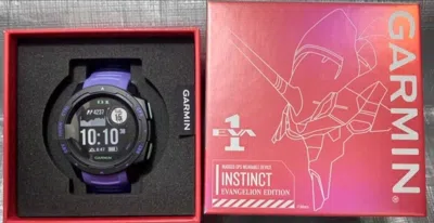 Pre-owned Garmin Rare  Instinct Evangelion Collaboration Eva Unit 01 Model Wristwatch