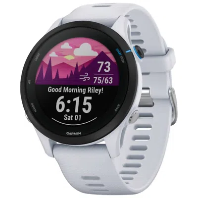 Garmin Unisex Forerunner 255 Music Smart Watch In Whitestone In Multi