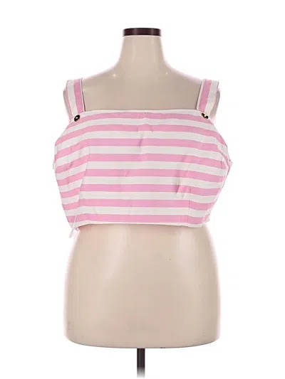 Garnerstyle X Ftf Sleeveless Top Pink Strapless Neckline Tops