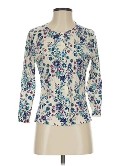 Pre-owned Garnet Hill 3/4 Sleeve Blouse In Ivory