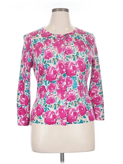 Pre-owned Garnet Hill 3/4 Sleeve Blouse In Pink