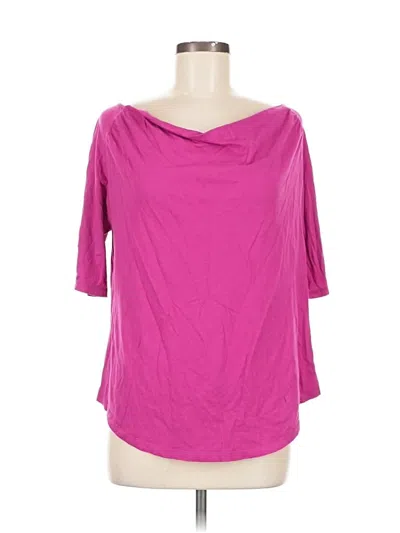 Pre-owned Garnet Hill 3/4 Sleeve Top Pink Cowl Neck Tops