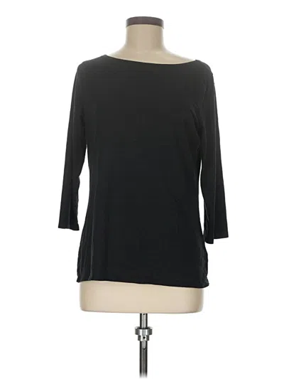Pre-owned Garnet Hill 3/4 Sleeve T-shirt In Black