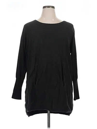 Pre-owned Garnet Hill 3/4 Sleeve T-shirt In Black
