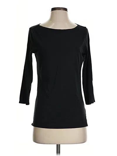 Pre-owned Garnet Hill 3/4 Sleeve T-shirt In Black