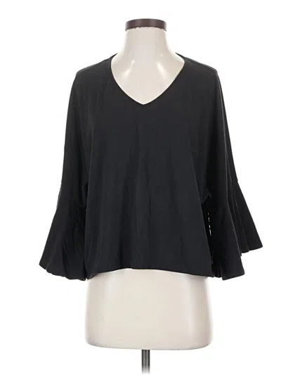 Pre-owned Garnet Hill 3/4 Sleeve T-shirt In Black