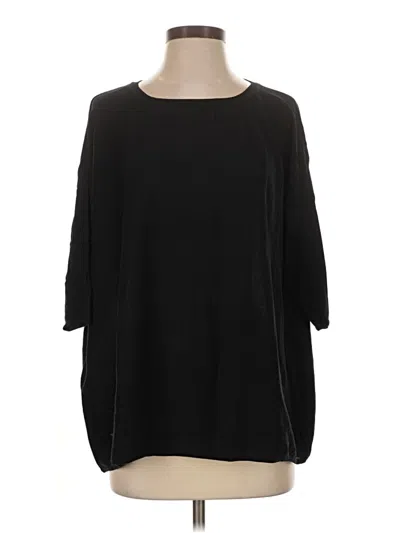 Pre-owned Garnet Hill 3/4 Sleeve T-shirt In Black