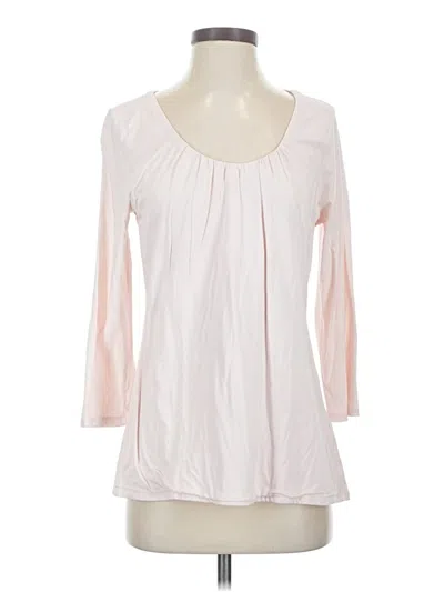 Pre-owned Garnet Hill 3/4 Sleeve T-shirt In Pink