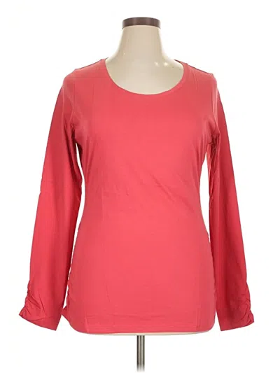 Pre-owned Garnet Hill 3/4 Sleeve T-shirt In Red