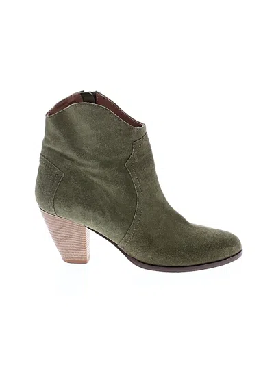 Pre-owned Garnet Hill Ankle Boots In Green
