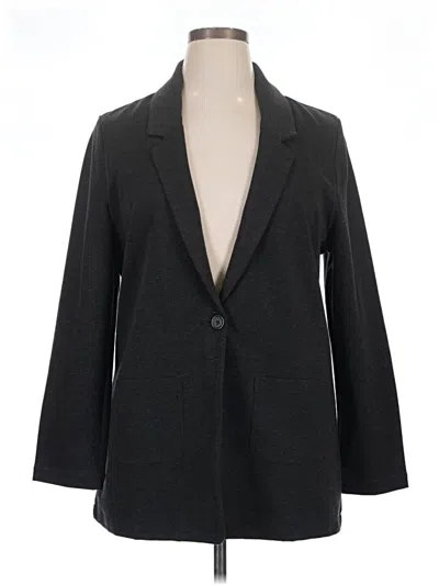 Pre-owned Garnet Hill Blazer Jacket In Gray