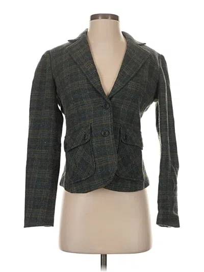 Pre-owned Garnet Hill Blazer Jacket In Green