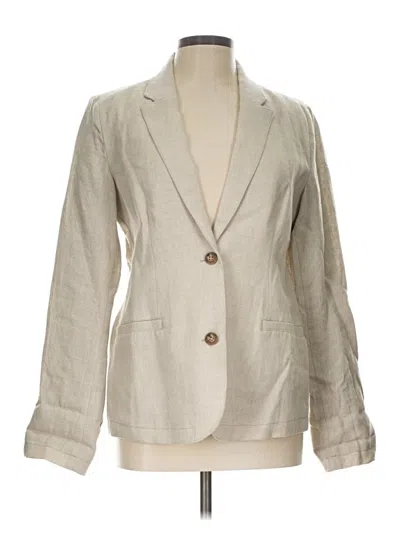 Pre-owned Garnet Hill Blazer Jacket In Ivory