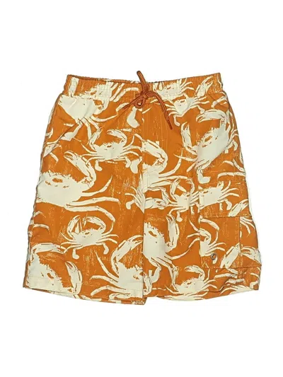 Pre-owned Garnet Hill Kids' Board Shorts In Orange