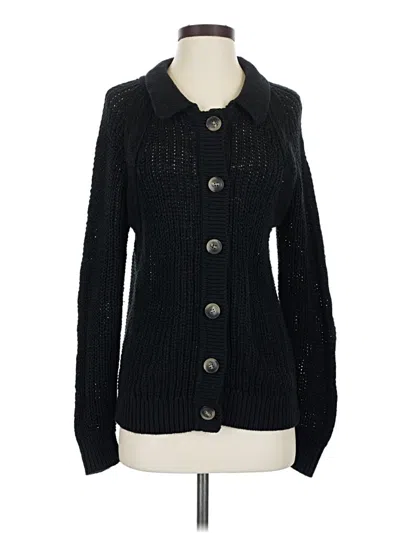 Pre-owned Garnet Hill Cardigan Sweater In Black