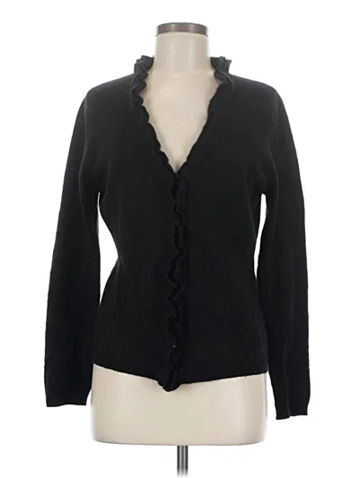 Pre-owned Garnet Hill Cardigan Sweater In Black