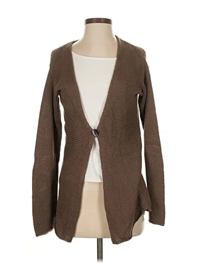 Pre-owned Garnet Hill Cardigan Sweater In Brown