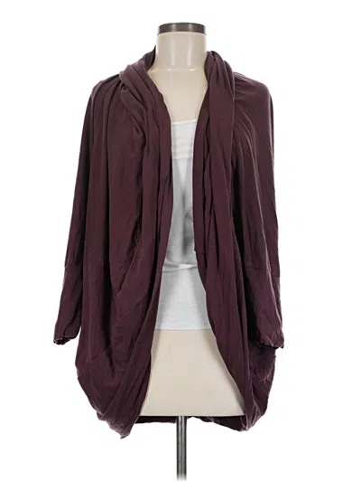 Pre-owned Garnet Hill Cardigan Sweater In Burgundy