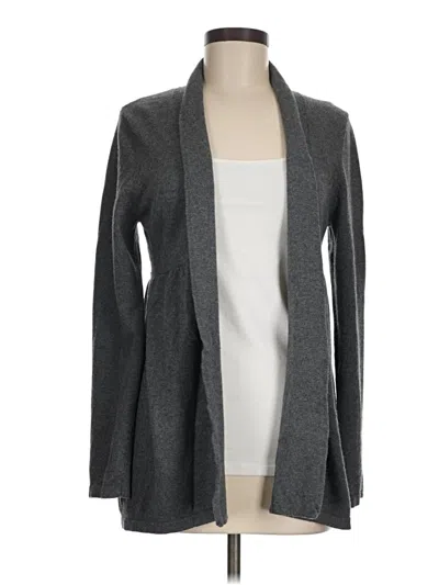 Pre-owned Garnet Hill Cardigan Sweater In Gray