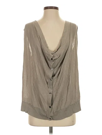 Pre-owned Garnet Hill Cardigan Sweater In Gray