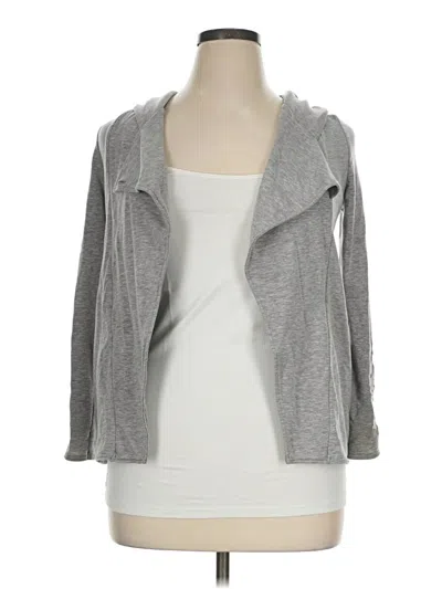 Pre-owned Garnet Hill Cardigan Sweater In Gray