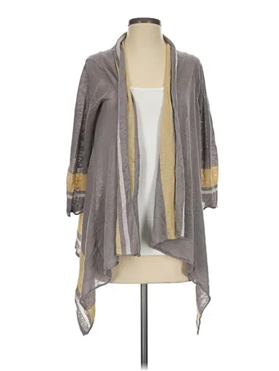 Pre-owned Garnet Hill Cardigan Sweater In Gray