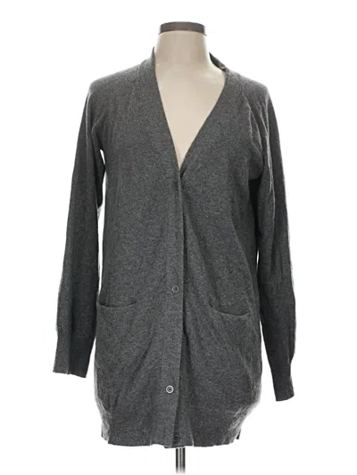 Pre-owned Garnet Hill Cardigan Sweater In Gray