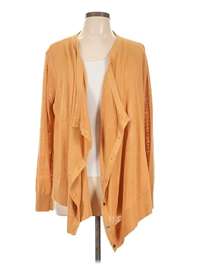 Pre-owned Garnet Hill Cardigan Sweater In Orange