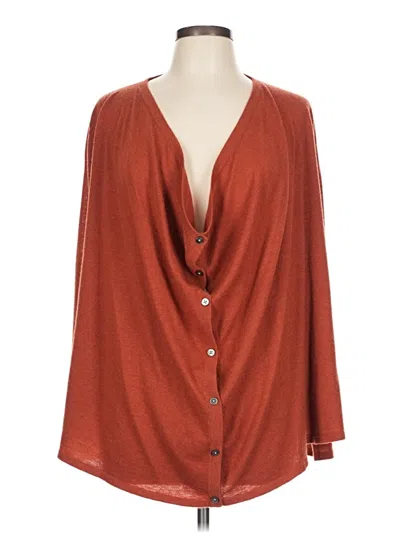 Pre-owned Garnet Hill Cardigan Sweater In Orange