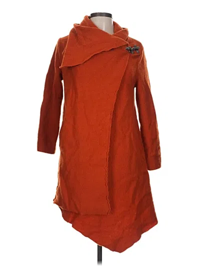 Pre-owned Garnet Hill Cardigan Sweater In Orange