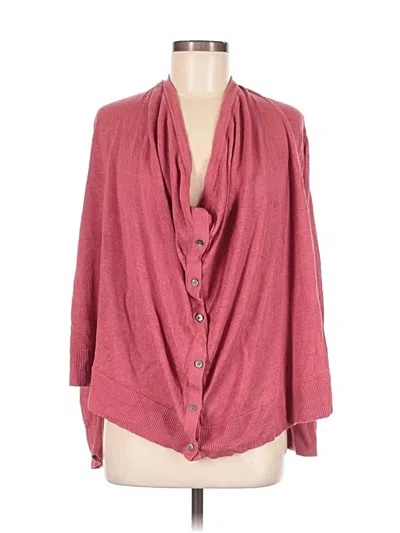 Pre-owned Garnet Hill Cardigan Sweater In Pink