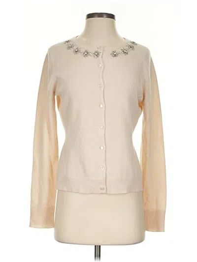 Pre-owned Garnet Hill Cardigan Sweater In Tan