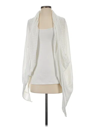 Pre-owned Garnet Hill Cardigan Sweater In White