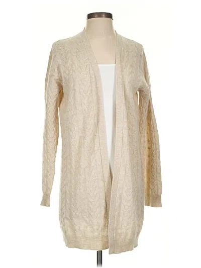 Pre-owned Garnet Hill Cashmere Cardigan Sweater In Brown