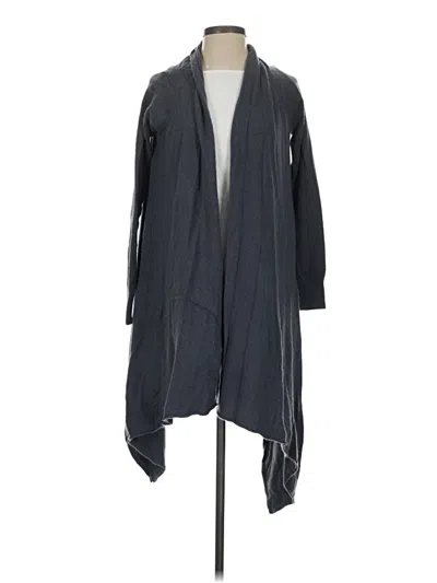 Pre-owned Garnet Hill Cashmere Cardigan Sweater In Gray