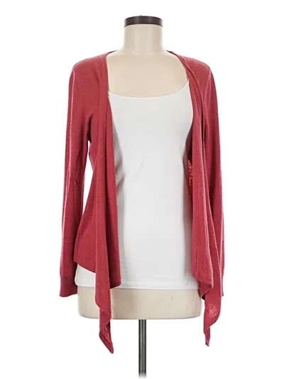 Pre-owned Garnet Hill Cashmere Cardigan Sweater In Red