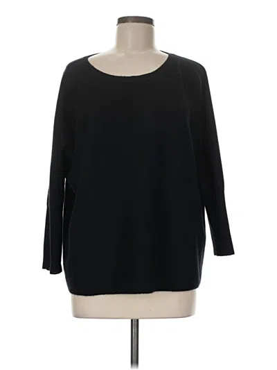 Pre-owned Garnet Hill Cashmere Pullover Sweater In Black