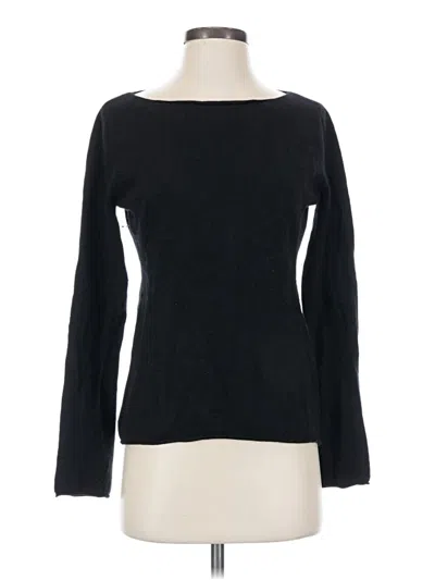 Pre-owned Garnet Hill Cashmere Pullover Sweater In Black