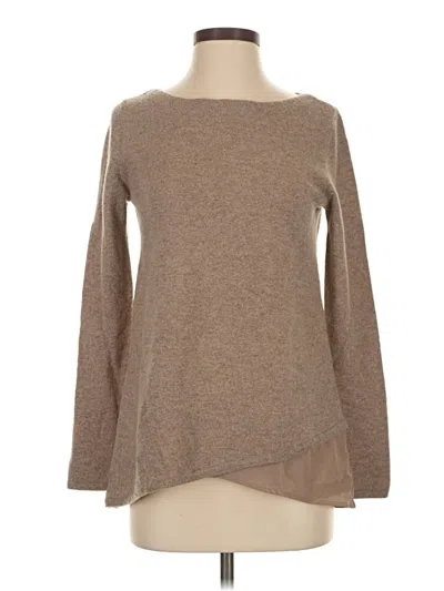 Pre-owned Garnet Hill Cashmere Pullover Sweater In Brown