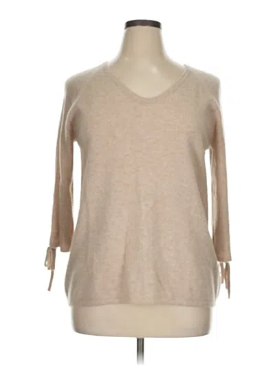 Pre-owned Garnet Hill Cashmere Pullover Sweater In Brown
