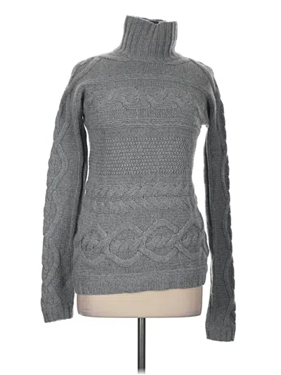 Pre-owned Garnet Hill Cashmere Pullover Sweater In Gray