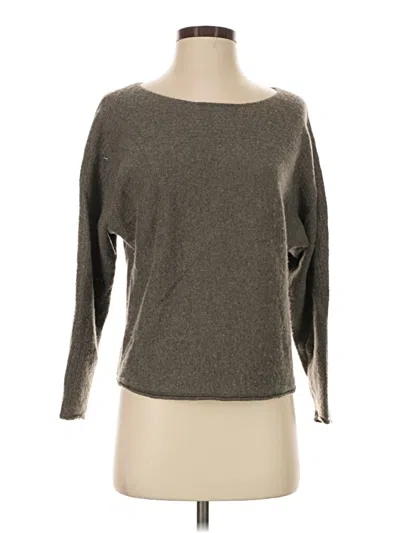 Pre-owned Garnet Hill Cashmere Pullover Sweater In Gray